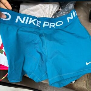 Nike Pro Dri-FIT Turquoise Shorts